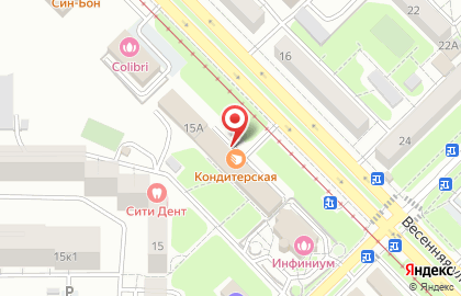 Кондитерский дом Шоколадница на Весенней улице на карте