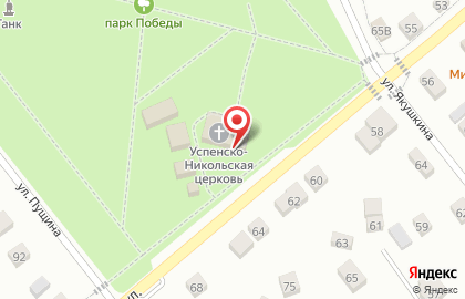 Успенско-Никольская церковь на карте