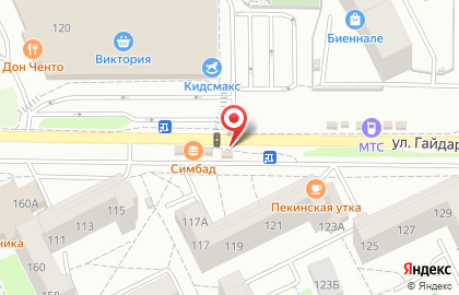 Офис продаж Билайн на улице Гайдара на карте