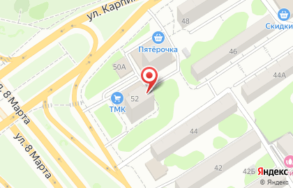 ПТК на улице Карпинского на карте