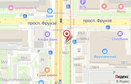 Кафе быстрого питания Doner LAB на Комсомольском проспекте на карте