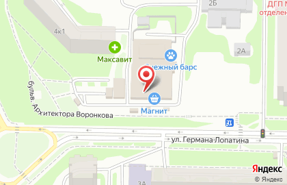 Торгово-сервисный центр на улице Германа Лопатина на карте