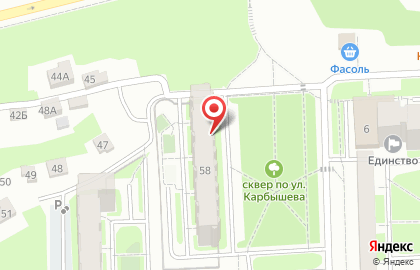Нур на улице Карбышева на карте