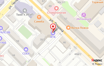 Корона на улице Ленина на карте