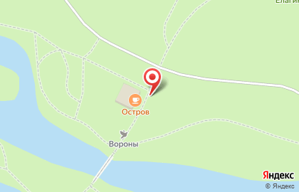 Киоск фастфудной продукции на Крестовском острове на карте