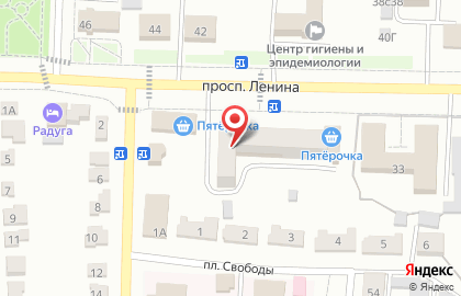 Магазин алкогольных напитков Красное&Белое на проспекте Ленина на карте