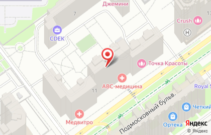 Высотка на Подмосковном бульваре на карте