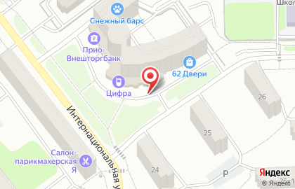 Магазин живого пива Пифкофф на Интернациональной улице на карте