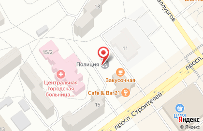 Участковый пункт полиции на проспекте Строителей на карте