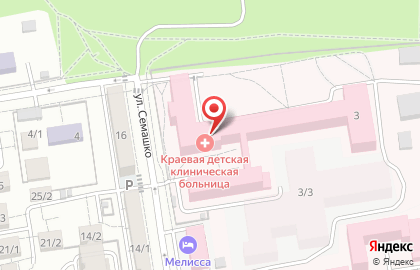 Консультативная поликлиника на улице Семашко на карте
