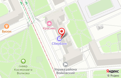 Банкомат СберБанк в 1-м Новоподмосковном переулке на карте