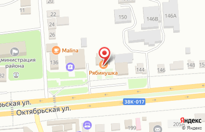 Столовая Рябинушка на Октябрьской улице на карте