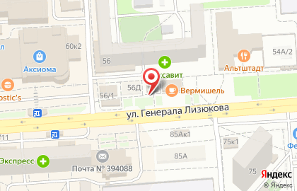 Продуктовый магазин Вик на улице Генерала Лизюкова на карте