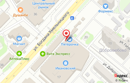 Гипермаркет Магнит ОПТ на улице Богдана Хмельницкого на карте