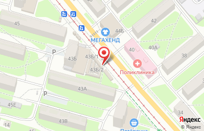 Торговая точка Молочная долина в Пролетарском районе на карте