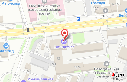 Фитнес-клуб Сити Фитнес на проспекте Строителей на карте