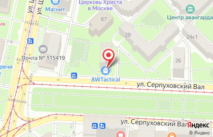 Магазин страйкбольных аксессуаров AWTactical by Air-Wars на улице Серпуховский Вал на карте