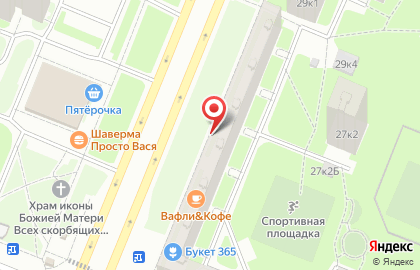 Магазин овощей и фруктов на проспекте Просвещения на карте