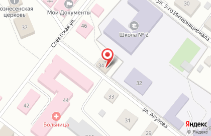 Магазин рыбы и мяса на улице Акулова на карте