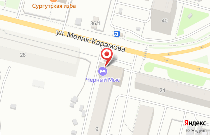 Гостиница Черный мыс в Ханты-Мансийске на карте