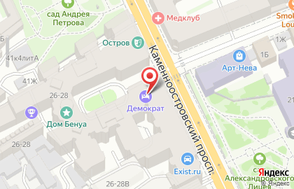 Центр фотоуслуг и печати на метро Петроградская на карте