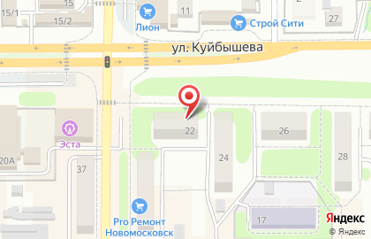 Магазин Ваши Двери на улице Куйбышева в Новомосковске на карте
