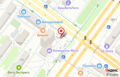 Киоск фастфудной продукции на проспекте Октября на карте