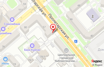 Продуктовый магазин Малинка на Пролетарской улице на карте