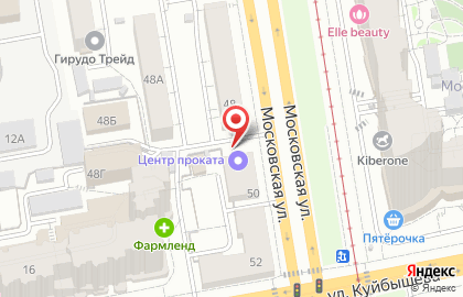 Городской центр проката в Верх-Исетском районе на карте