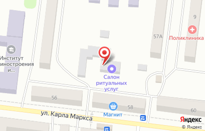 Ателье Эксклюзив на улице Карла Маркса на карте