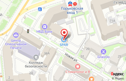 Супермаркет Spar на улице Максима Горького, 6 на карте