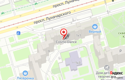 МаЛи на проспекте Луначарского на карте