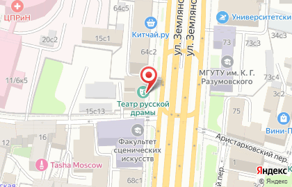 Московский театр русской драмы под руководством Михаила Щепенко на карте