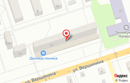 Супермаркет Пятёрочка на улице Вершинина на карте
