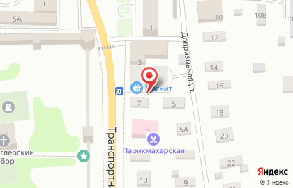 Супермаркет Магнит на Транспортной улице на карте