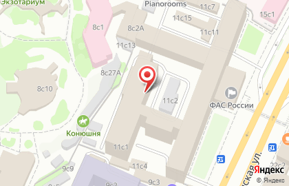 Глобус на Садовой-Кудринской улице на карте