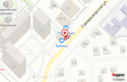 Автомоечный и шиномонтажный сервис BiBika на Самаркандской улице на карте