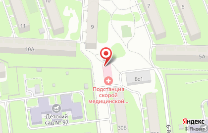 Скорая медицинская помощь в Твери на карте