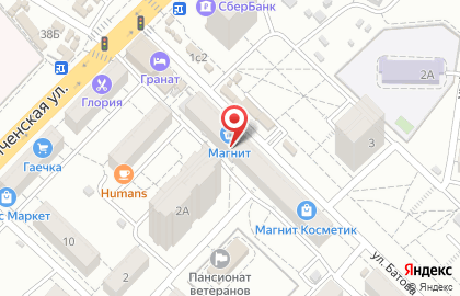 Магазин хлебобулочных изделий в Тракторозаводском районе на карте