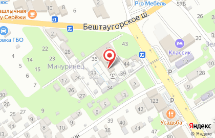 Кафе Дача в Пятигорске на карте