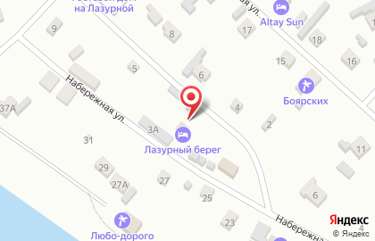 База отдыха Лазурный берег на Лазурной улице на карте