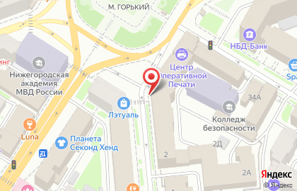 Департамент внешних связей правительства Нижегородской области на карте