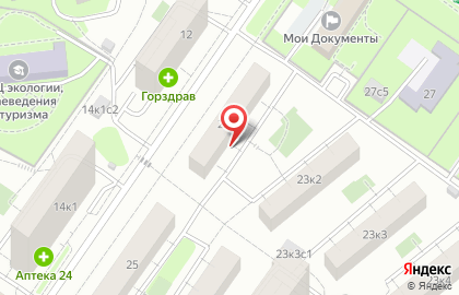 Юго-западного АО Центр Занятости Населения (цзн) гу на Каховской на карте