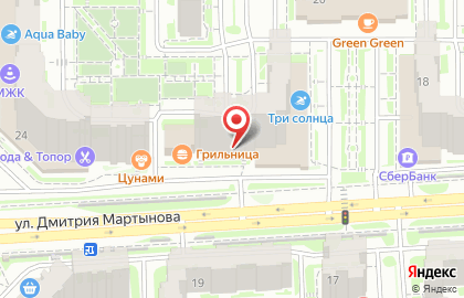 Фирменный магазин разливного пива Bank Beer на улице Дмитрия Мартынова на карте