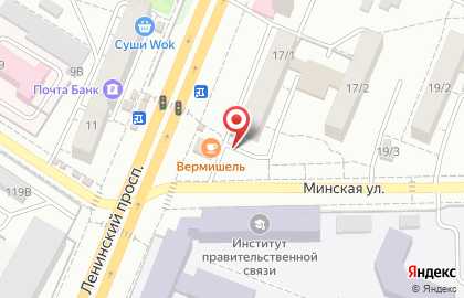 Шиномонтажная мастерская на ул. Минская, 17в на карте