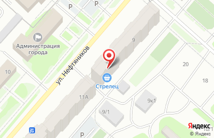 Участковый пункт полиции на улице Нефтяников на карте
