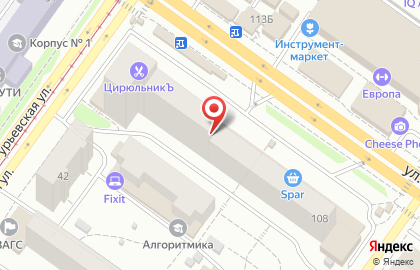 Супермаркет Spar в Новосибирске на карте