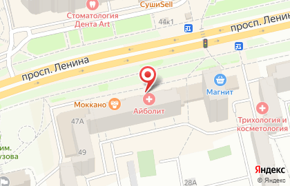 Гавань на проспекте Ленина на карте