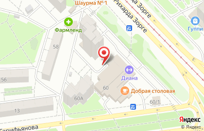 Сервисный центр АС+ на улице Рихарда Зорге на карте
