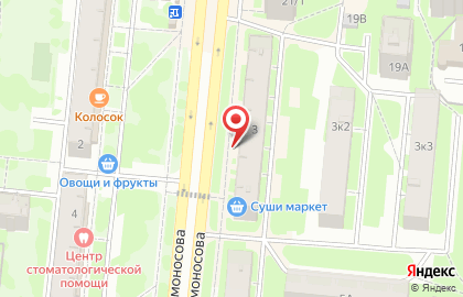 Социальная аптека Столички на улице Ломоносова на карте